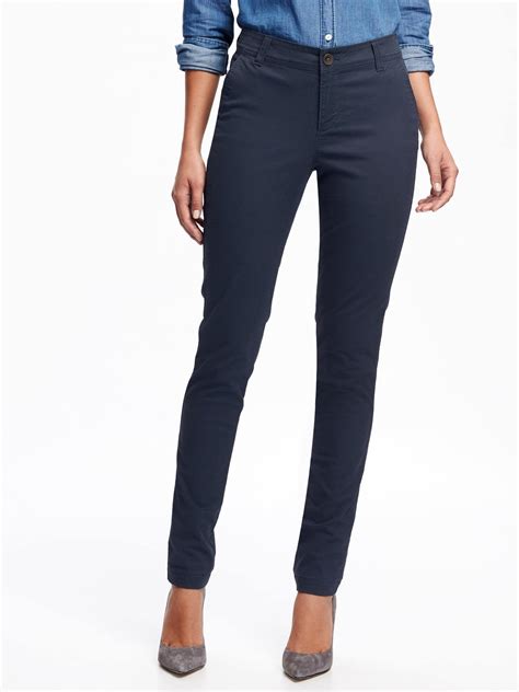 navy blue khakis women.